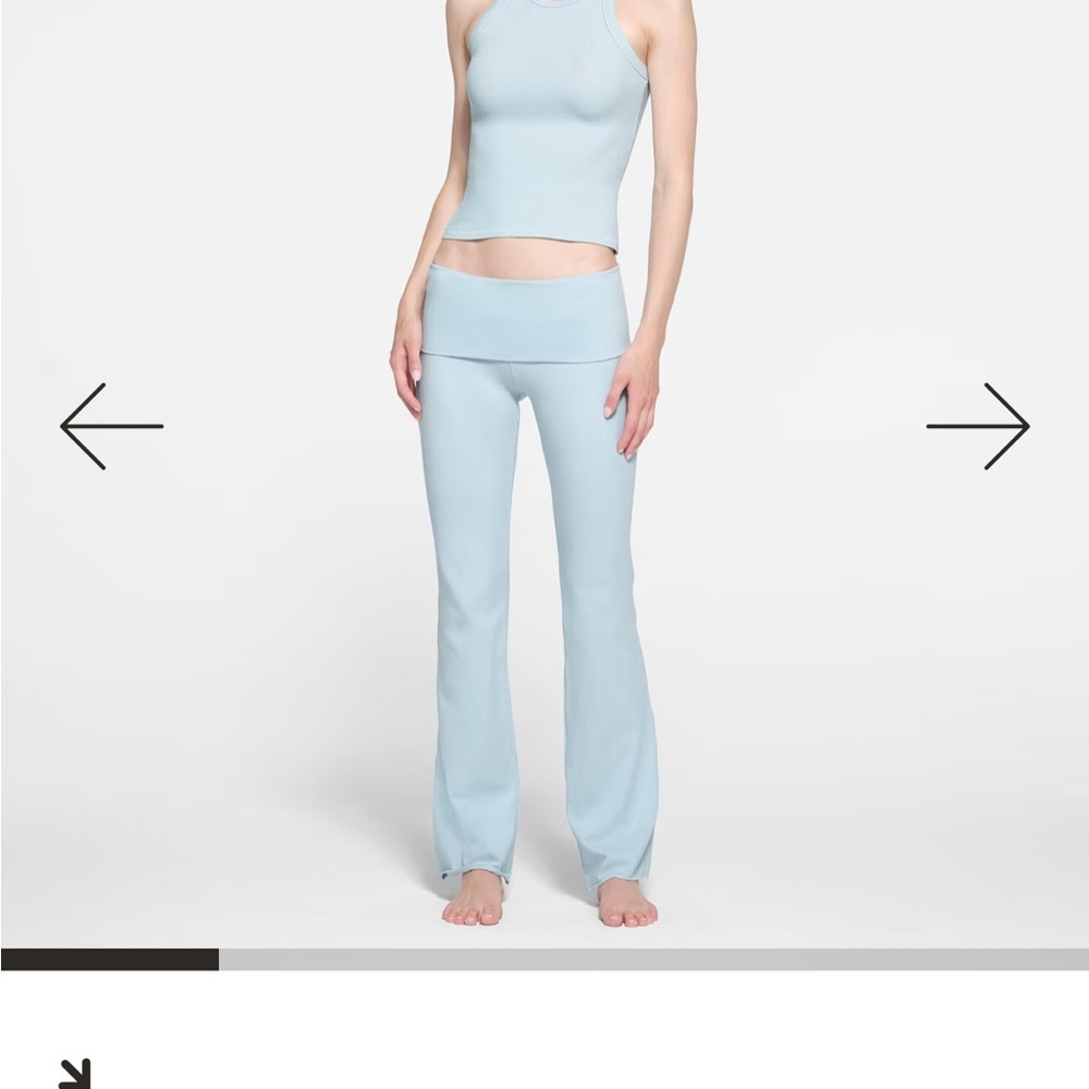 SKIMS Cotton Jersey Foldover Pant